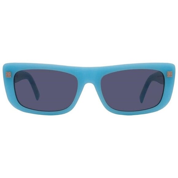 New Authentic Givenchy Blue Browline Ladies Sunglasses GV40047U 84V 57 18 140 GV - Picture 1 of 6